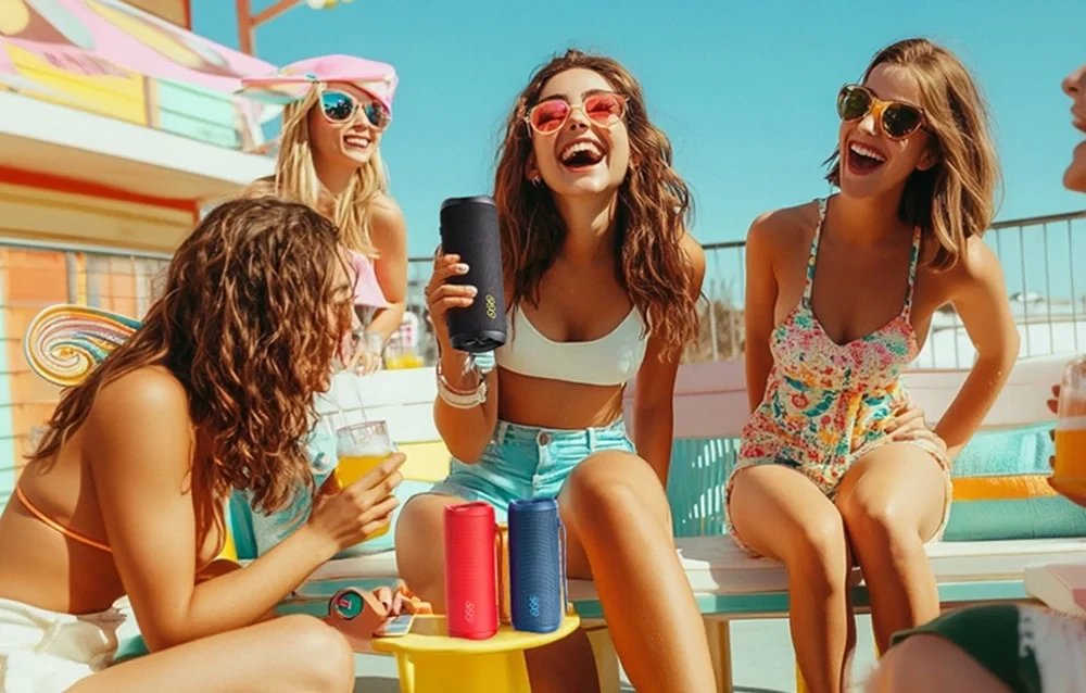 Altoparlant wireless QCY SP7, 40W, Bluetooth 5.4, blu