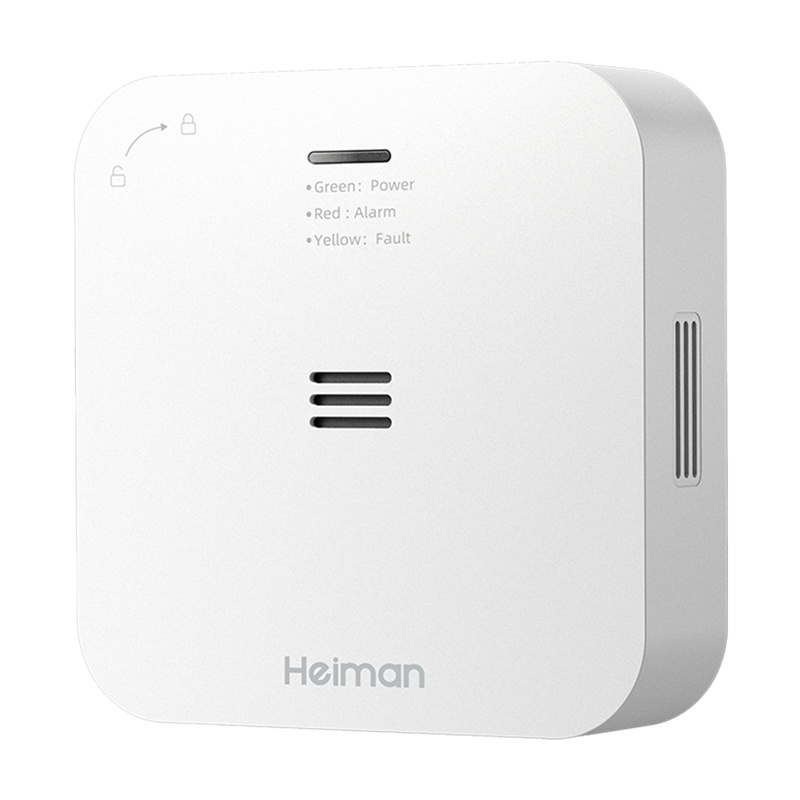Sensor monoksidi karboni Heiman HM-720ES-W, wireless, me aplikacion, i bardhë