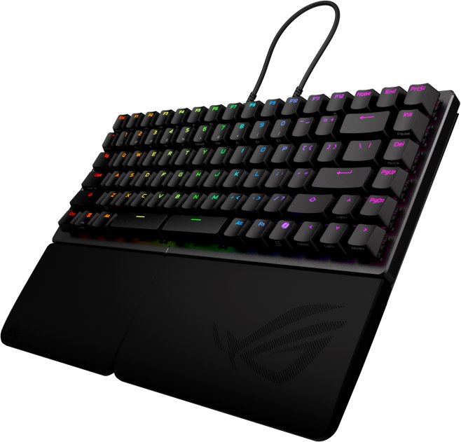 Maus gaming Asus ROG Falcata M703, ergonomik, me PBT, i zi
