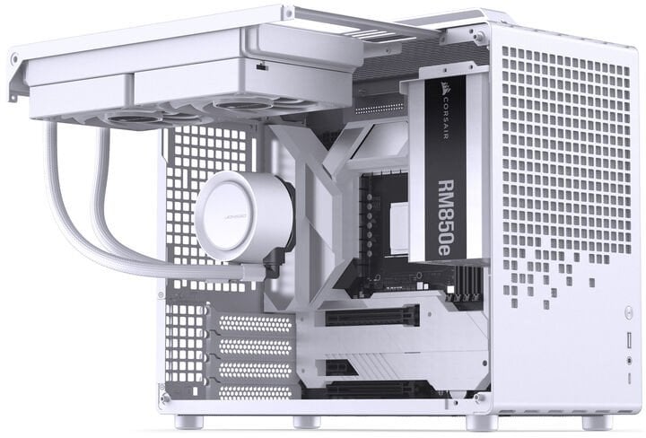 Kutia kompjuterike Jonsplus Z20 Mesh, Mini Tower, Micro ATX Mini ITX, e bardhë