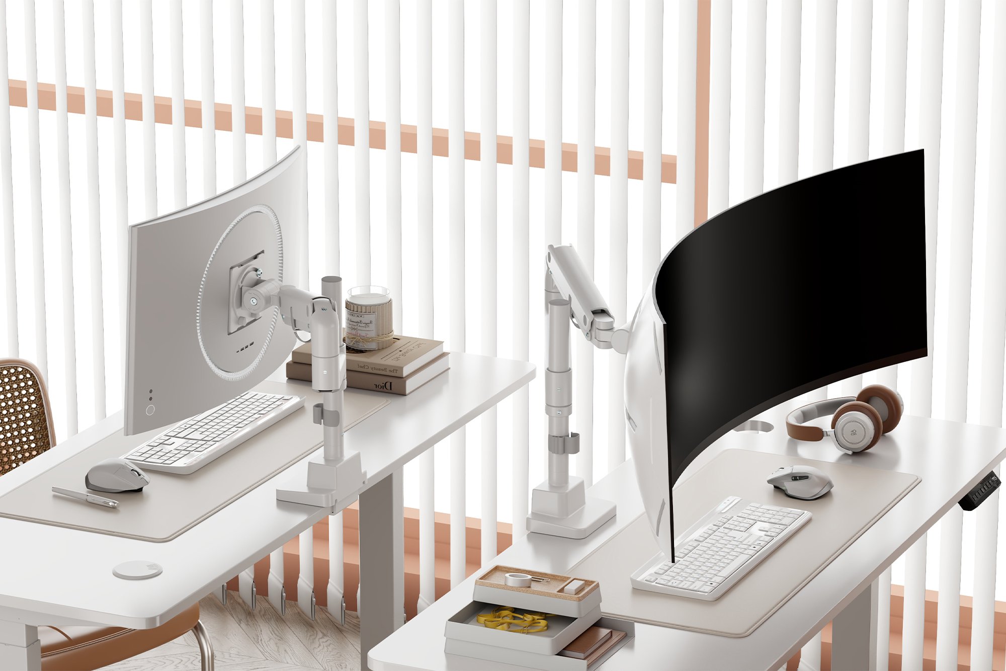 Mbajtëse monitori DIGITUS DA-90476, deri 57", 27 kg, e bardhë