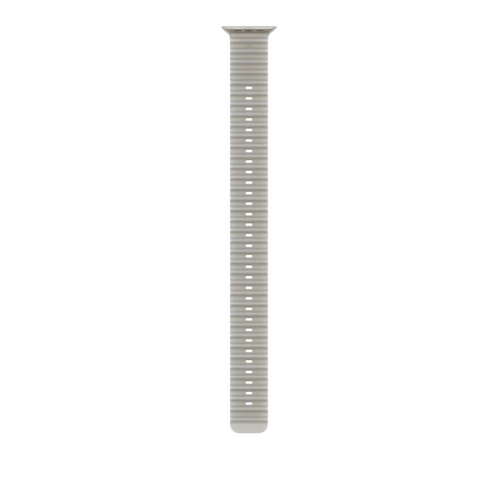 Apple Watch 49mm Translucent Grey Ocean Band Extension, Natural Titanium Finish