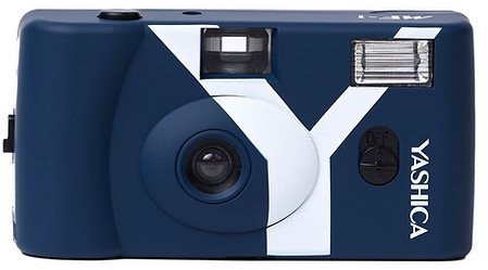 Aparat fotografik Yashica MF-1 Snapshot Art Camera Y Edition, 35mm film, me film 400 24 poza, blu e errët
