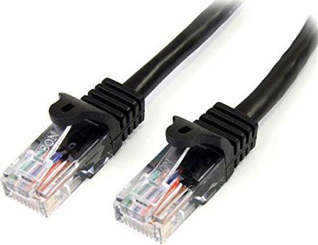 Kabllo patchcord StarTech Cat5e, 0.5m, e zezë