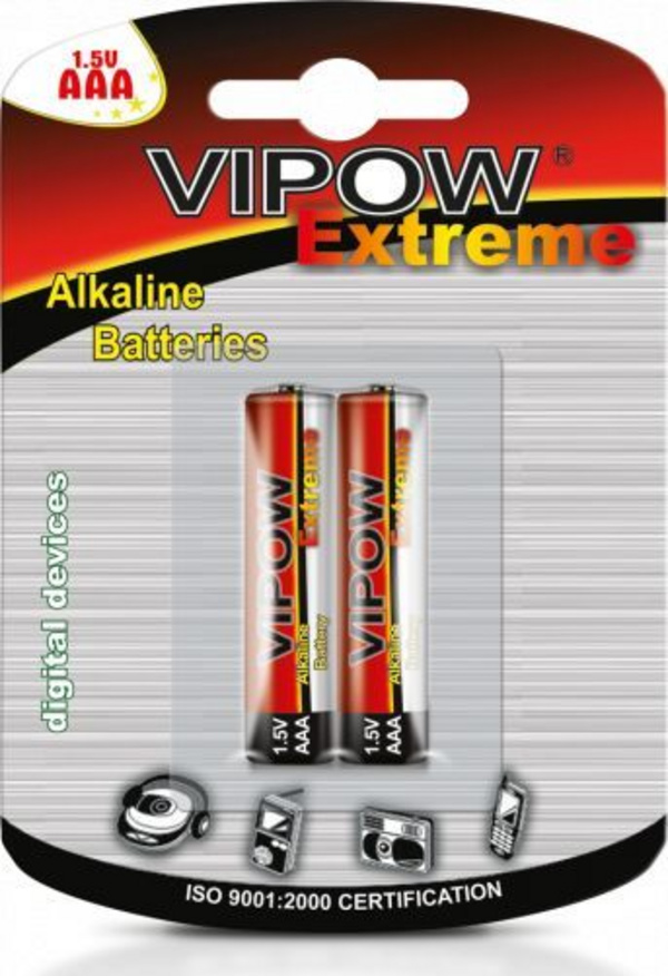 Батерии AAA Rebel Extreme Alkaline Power BAT0090B, алкални, пакување 2 парчиња