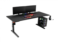 Tavolinë gaming Genesis Holm Modular 180, 180cm, ndriçim RGB, e zezë