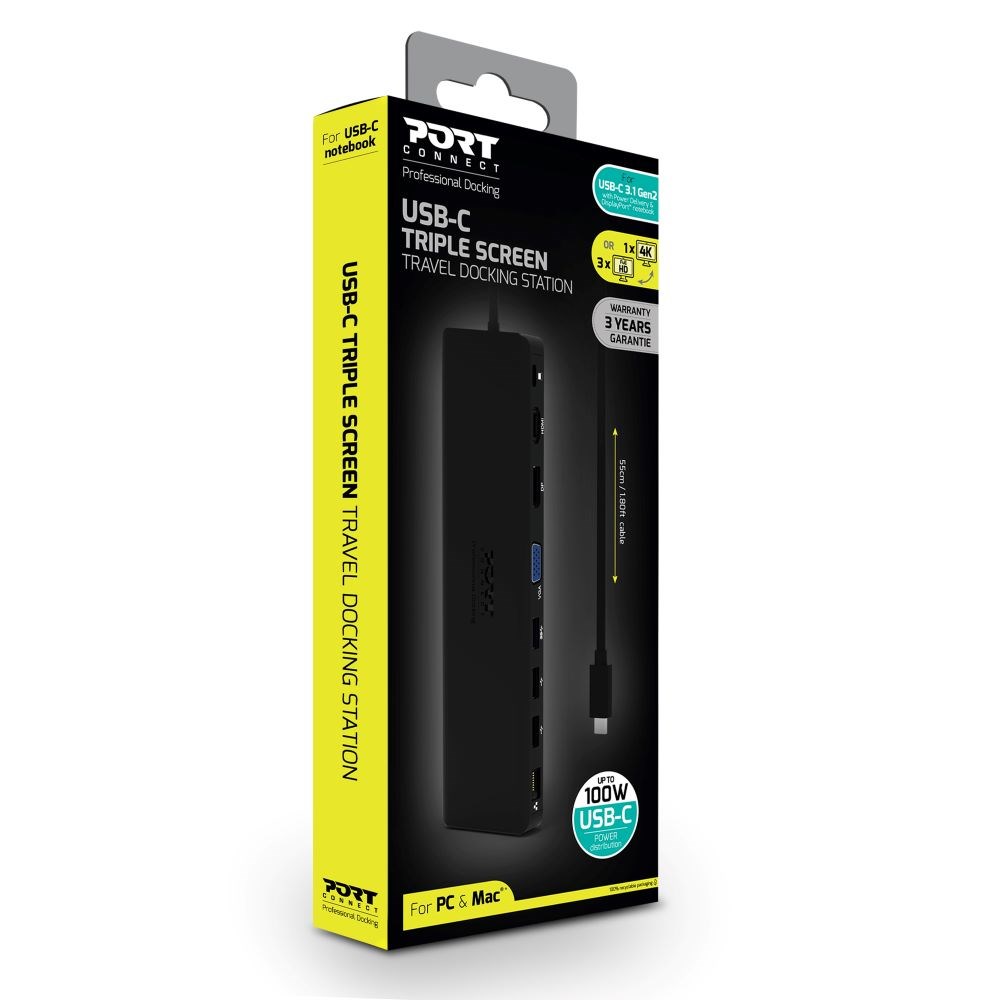 Stacion docking PORT DESIGNS 901906-W, USB-C, 4K, i zi