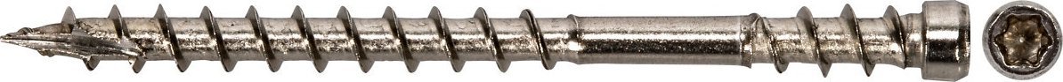 Vida tarrace MFT Deck Screws Hidden, 4.8x60mm A2, TX15, 250 copë, çelik inox
