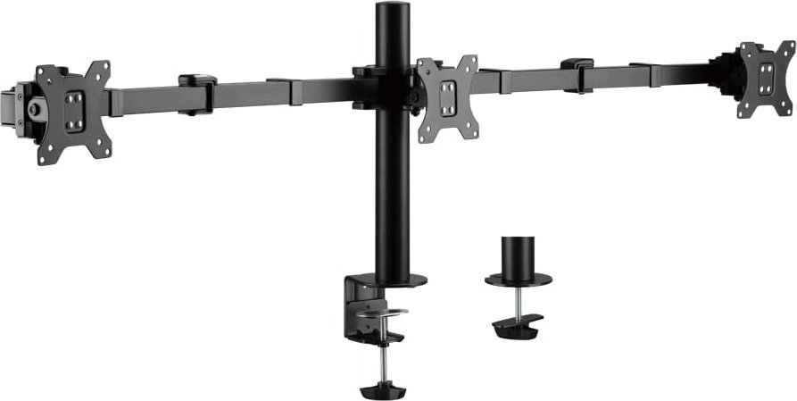 Kllapë tavoline LogiLink BP0107, për 3 monitorë 17"-27", çelik, e zezë