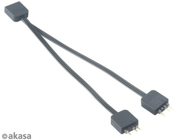 [OUTLET] Ndarës Akasa për RGB LED (AK-CBLD08-KT02), i zi