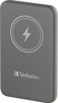 Power bank Verbatim Charge n Go, 10000mAh, wireless magnetik 15W, gri