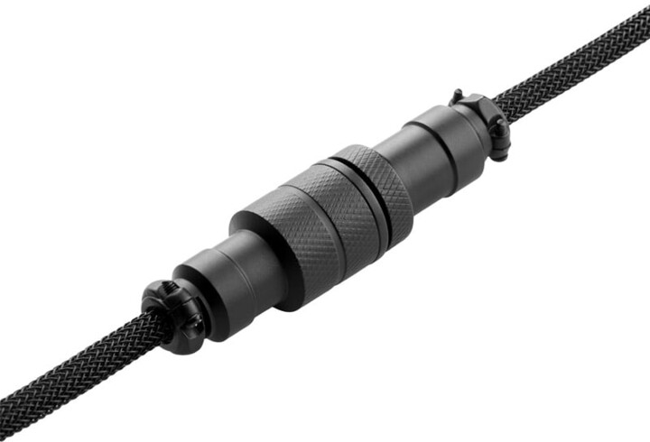 Kabllo spirale CableMod Pro, USB-C/USB-A, 1,5m, e zezë