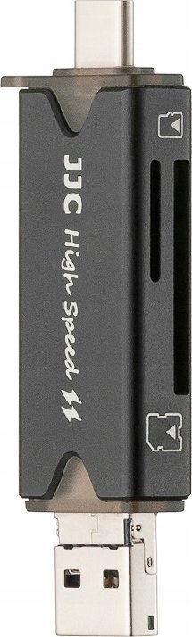 Kit mbajtës dhe lexues kartash memorie JJC MCH STK6GR, USB 3.0, USB Type C, gri