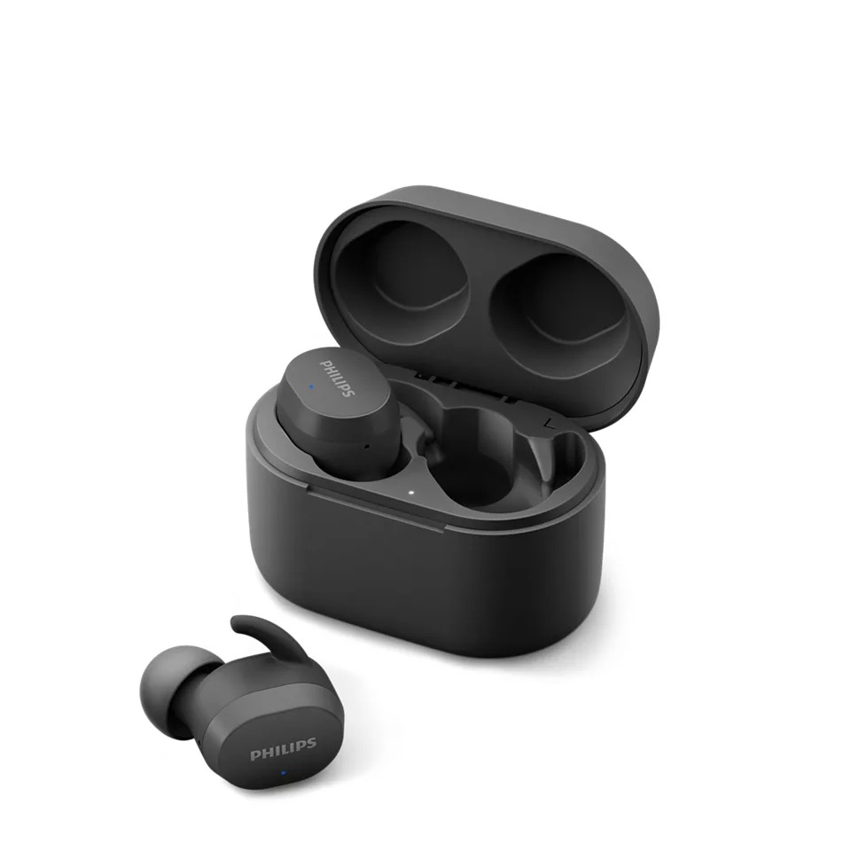 Dëgjuese Buds Philips TAT3216BK/00, wireless IPX5 Splash Mic, të zeza