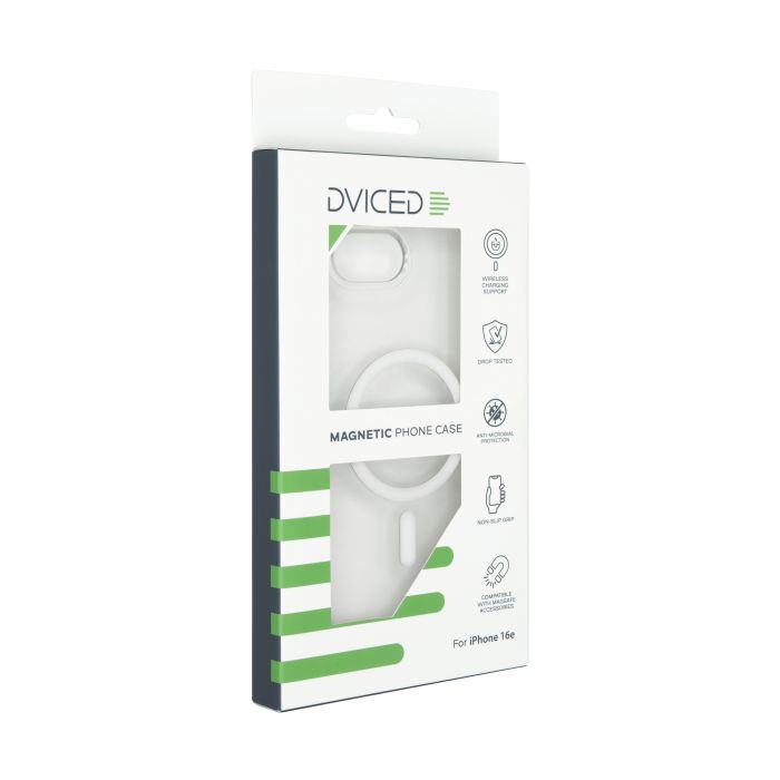 Dviced Magnetic iPhone 16e Clear Case, White
