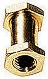 Adaptër fotografik Manfrotto 066 Double Female Thread Stud, fije 3/8", fije 1/4", metalik