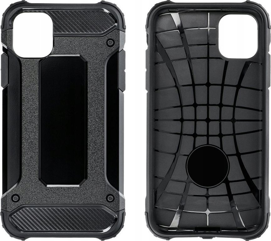 Futera mbrojtëse Armor për iPhone 16, dizajn i qëndrueshëm, e zezë