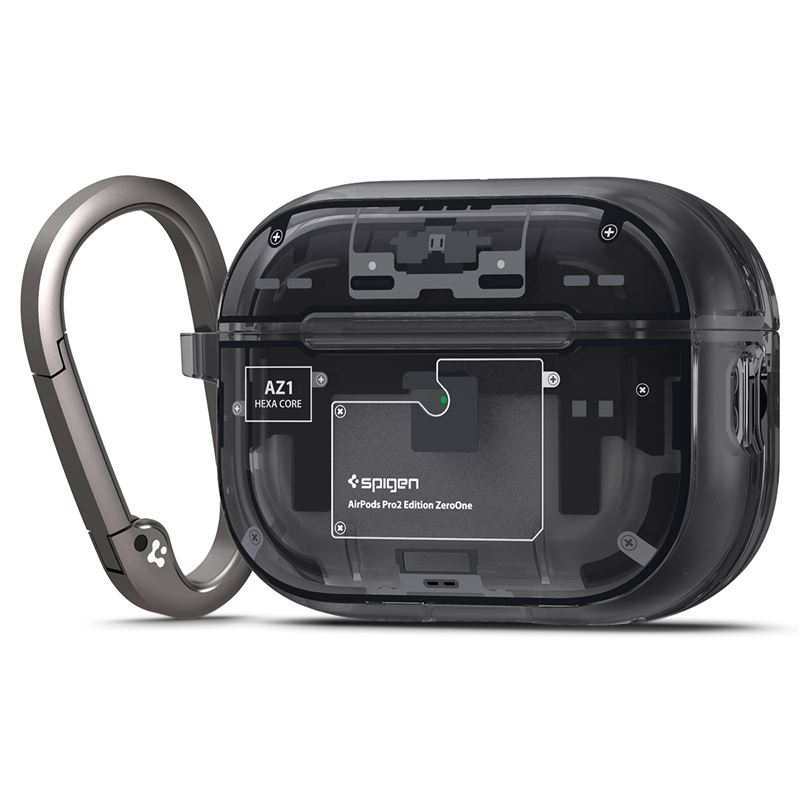 Mbështjellës për Apple AirPods Pro 2 Spigen Ultra Hybrid, e zezë