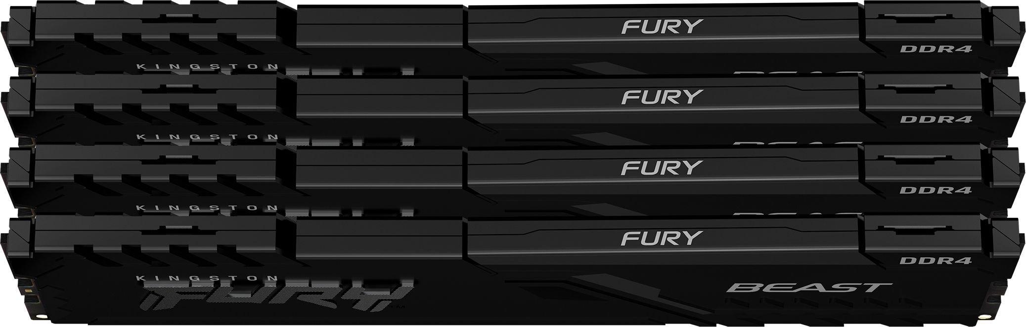 Memorie RAM Kingston FURY Beast, 64GB DDR4, 3200MT/s, kit 4 copë