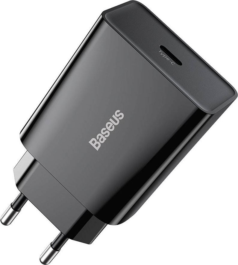 Полнач за мрежа Baseus Speed Mini Quick Charger 1C, 20W PD, црн