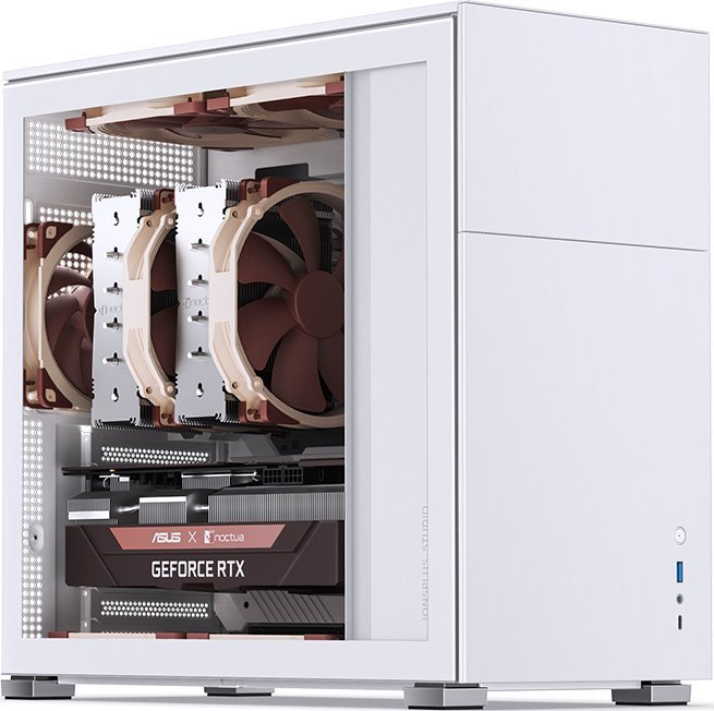 Kutia kompjuterike Jonsbo D41, Micro ATX, panel xhami i temperuar, e bardhë