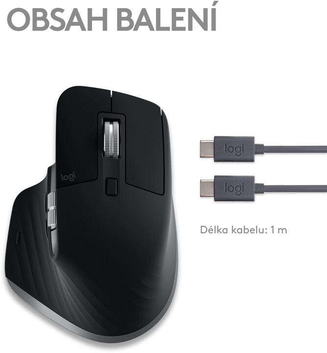 Maus Logitech MX Master 3S për Mac, gri