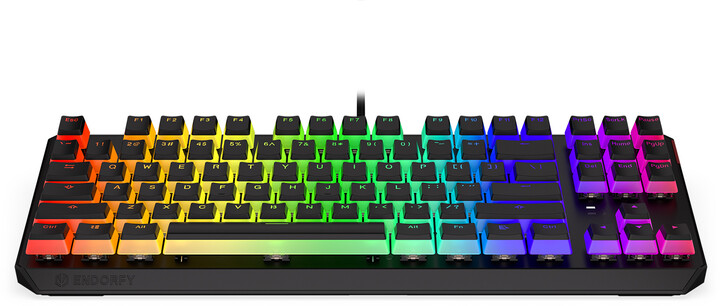 Tastierë Endorfy Thock TKL Pudding Brown, Kailh Brown, US, e zezë