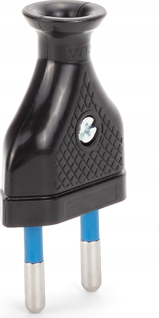 Prizë e drejtë e sheshtë WT-1, 2P, 2.5A 250V, IP20, e zezë