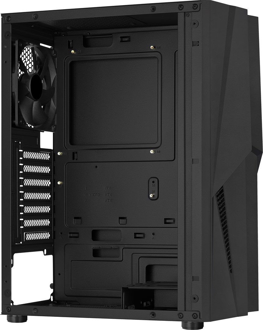 Kullë kompjuteri Aerocool Mecha ACCM-PV28013.11, xham i temperuar, RGB, e zezë