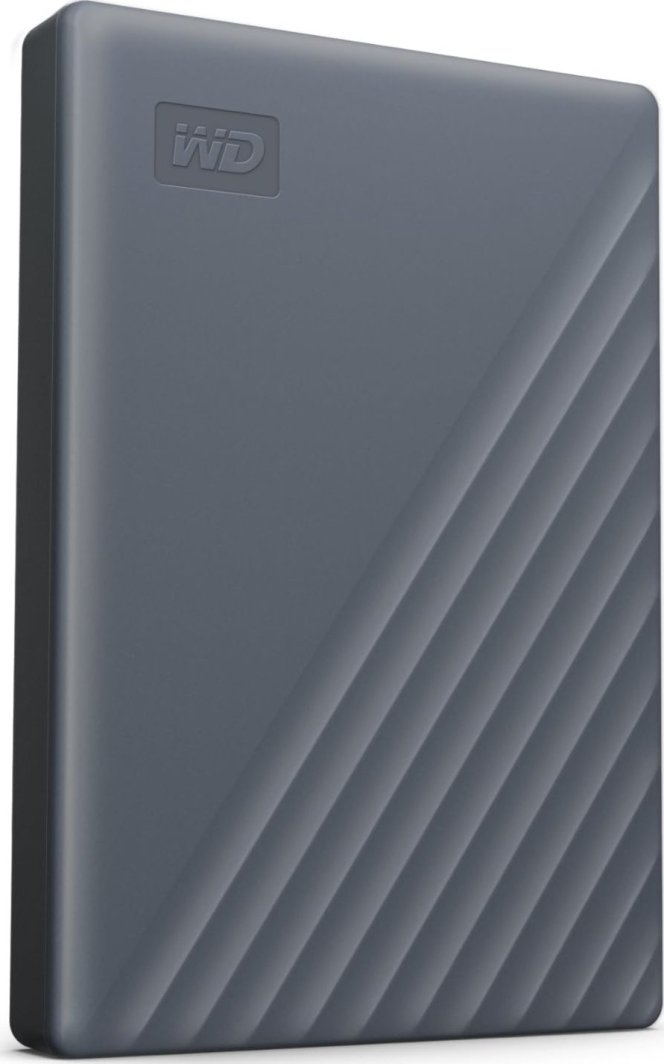 Hard disk i jashtëm Western Digital My Passport, 4TB, USB-C USB-A, gri Silicon