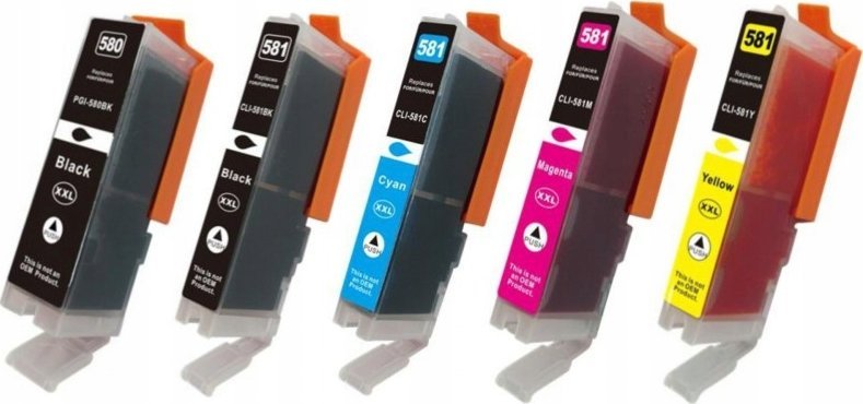Set bojë printeri WECARE për Canon PGi-580XXL CLi-581XXL, CMYK, kapacitet XXL