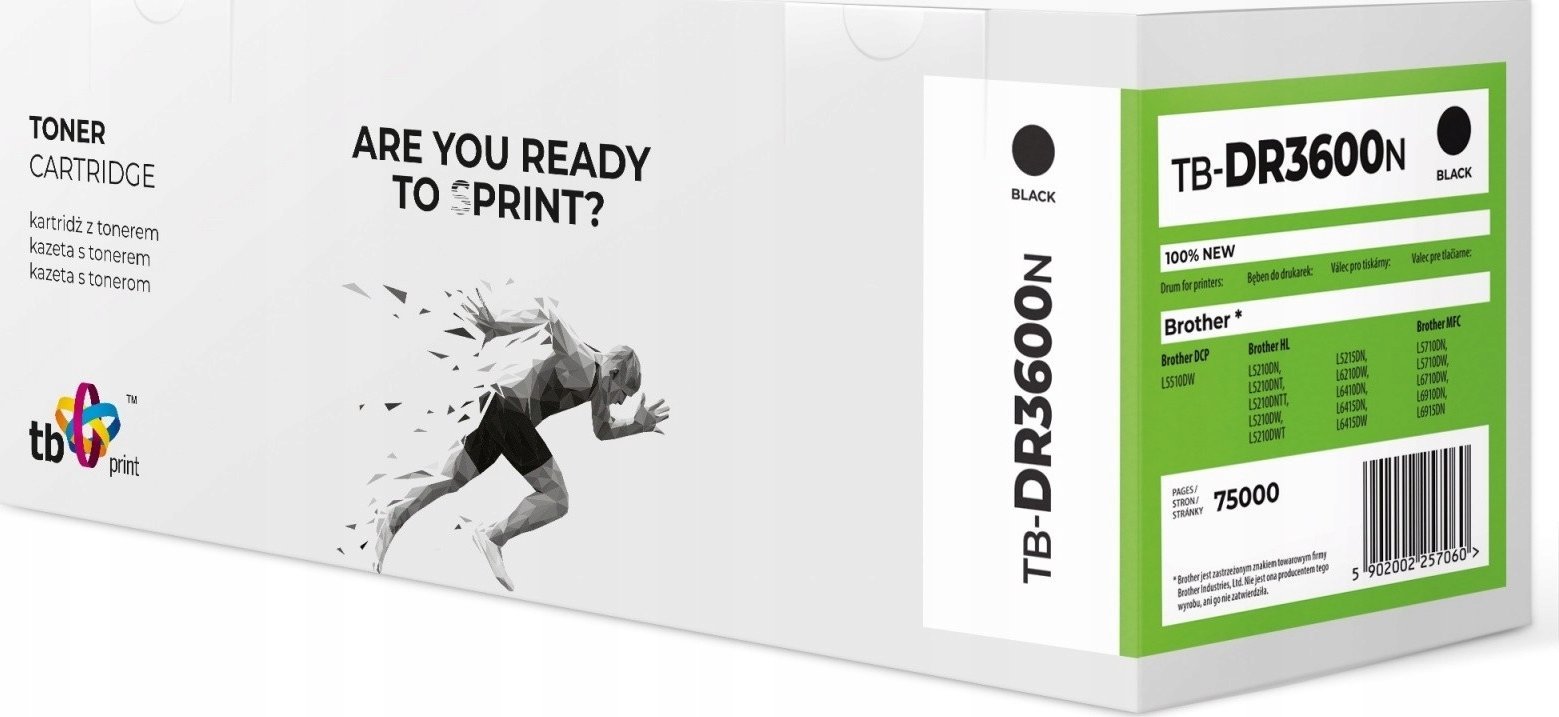Drum printeri TB Print për Brother DR3600 TB-DR3600N, deri 75000 faqe, i zi