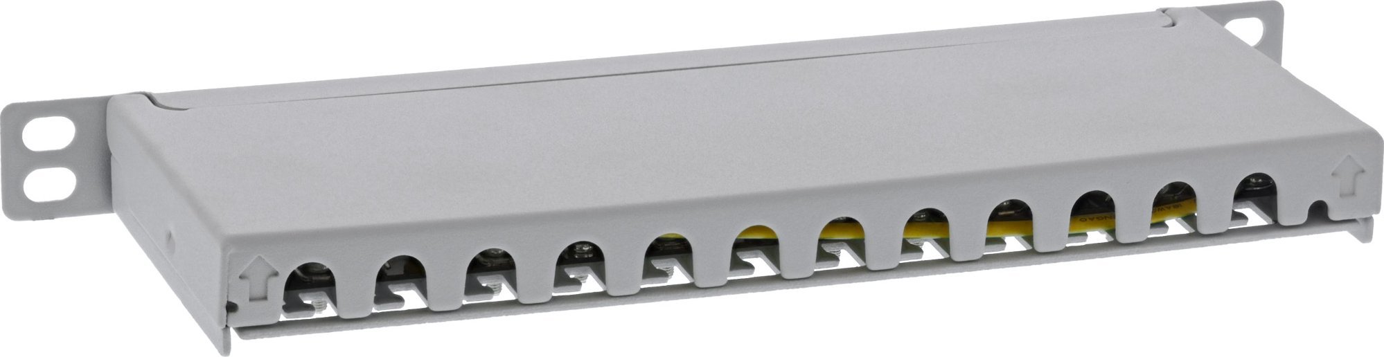 Patch panel InLine 10", Cat.6A, 12 porta, gri e hapur