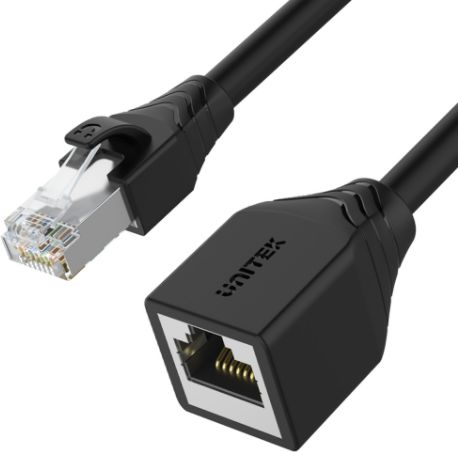 Kabllo zgjatues Ethernet Unitek C1896BK-2M, RJ45 M-F, Cat.6 STP, 2m, i zi