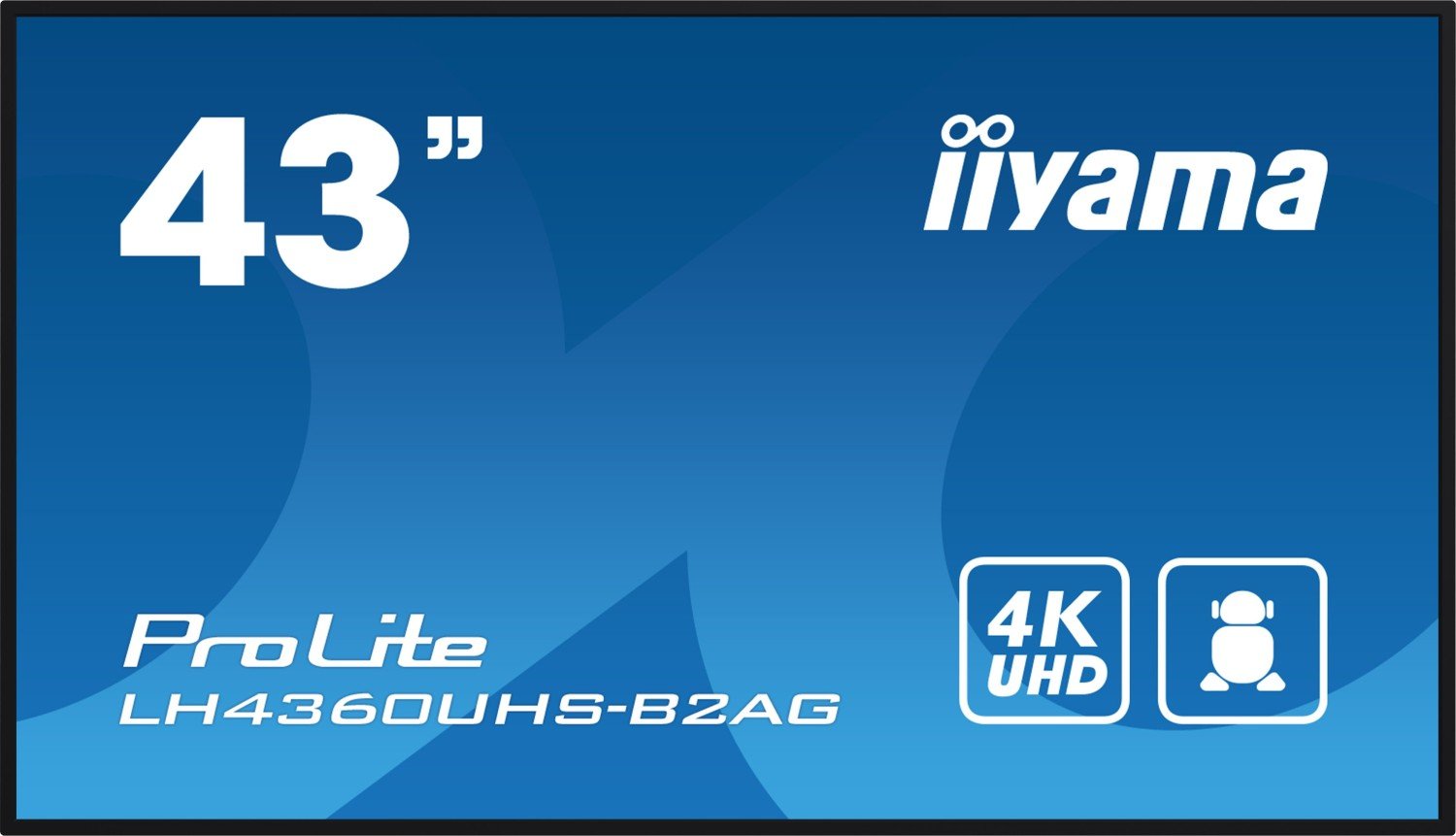 Ekran digital signage Iiyama LH4360UHS-B2AG, 43", 4K Ultra HD, i zi