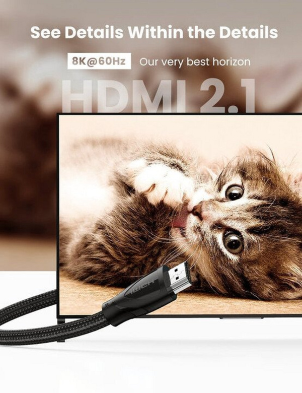 Kabllo UGREEN HDMI (M/M), 2m, e zezë