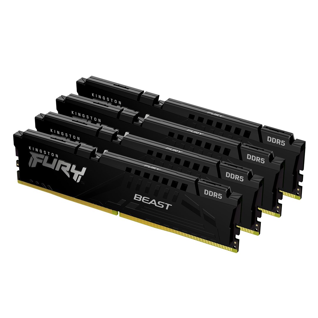 Memorie RAM Kingston FURY 128GB 5600MT/s DDR5 CL40 DIMM (4 x 32 GB) Beast XMP