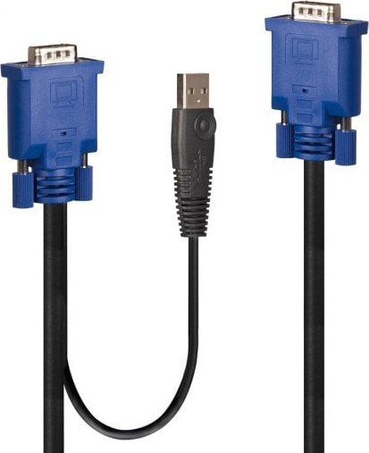 Kabllo KVM Lindy, 2m, VGA USB, i zi
