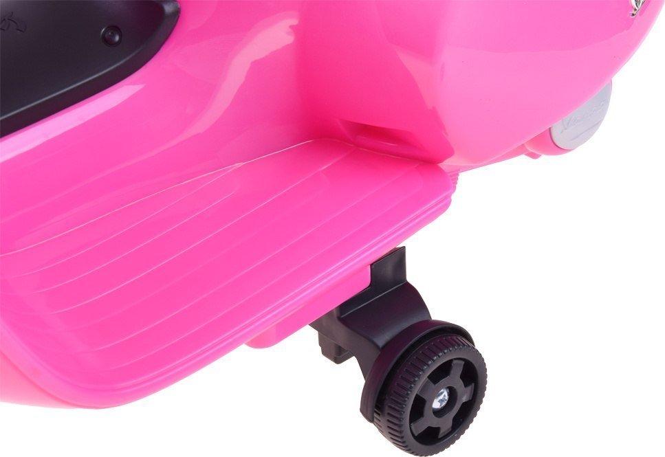 Skuter elektrik për fëmijë Vespa PA0238, bateri, rrota ndihmëse, rozë