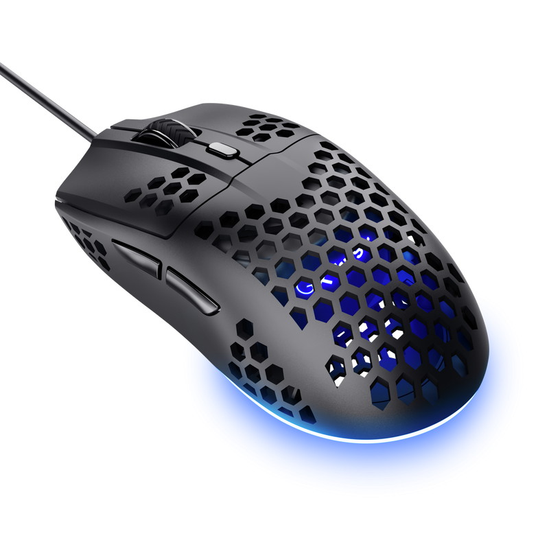 Maus gaming Trust GXT 928 Helox, 6400 DPI, RGB, i zi