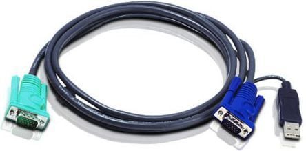 Kabllo KVM ATEN USB, 12m, e zezë