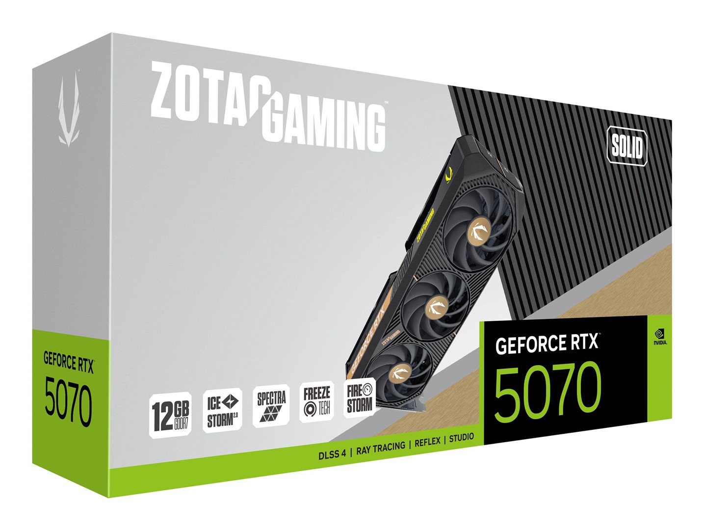 Kartelë grafike Zotac GAMING GeForce RTX 5070 SOLID NVIDIA 12 GB GDDR7