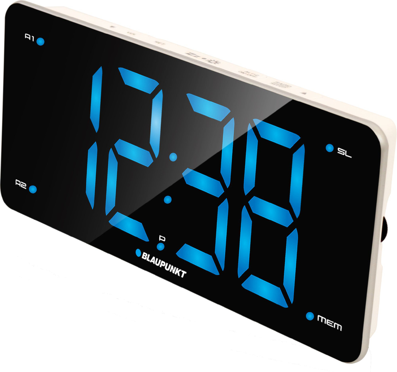 Radio alarm Blaupunkt CR15WH, FM, portë USB, e bardhë