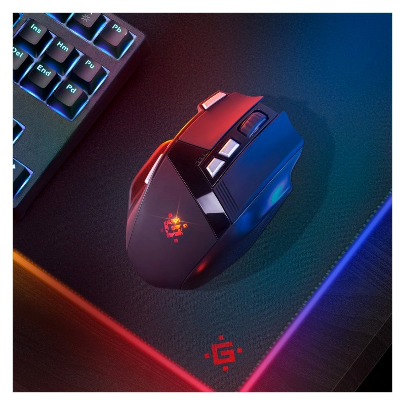 Maus gaming Defender KNIGHT GM-885, 3200 DPI, butona programues, me ndriçim