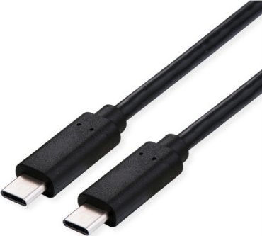 Kabllo USB ROLINE USB4 Gen3x2, USB C në USB C, 40 Gbit/s, 100W, 0.8m, i zi