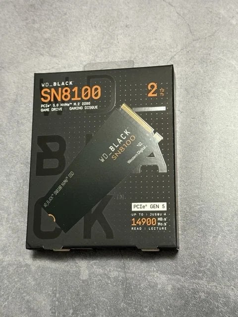 SSD i brendshëm WD Black SN8100, 2TB, NVMe PCIe Gen5, M.2 2280