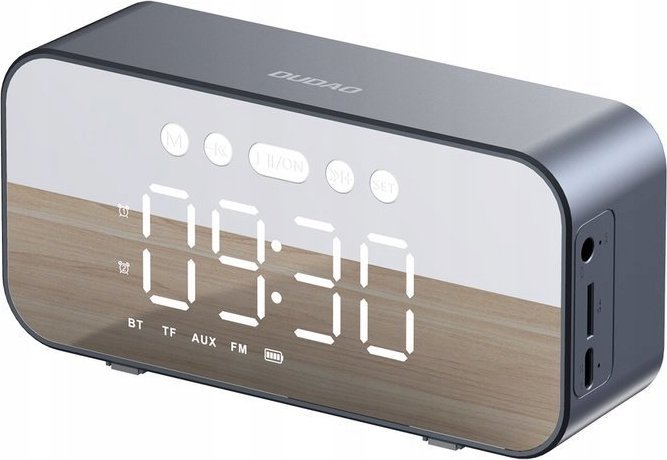 Orë alarmi Dudao Y17, altoparlant Bluetooth 5.3, radio FM, argjendtë