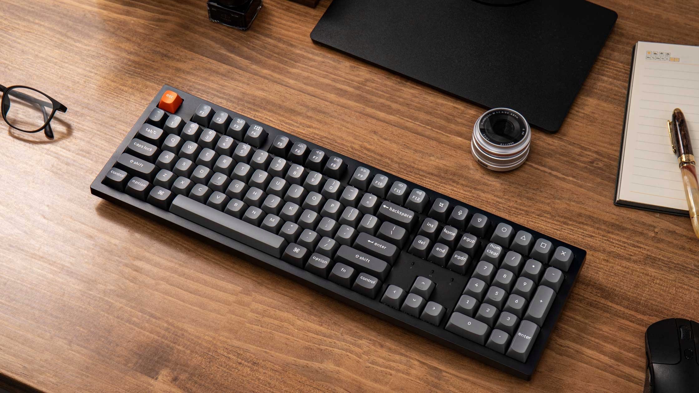 Механичка тастатура Keychron K10 Max QMK, безжична, со целосна големина, сива