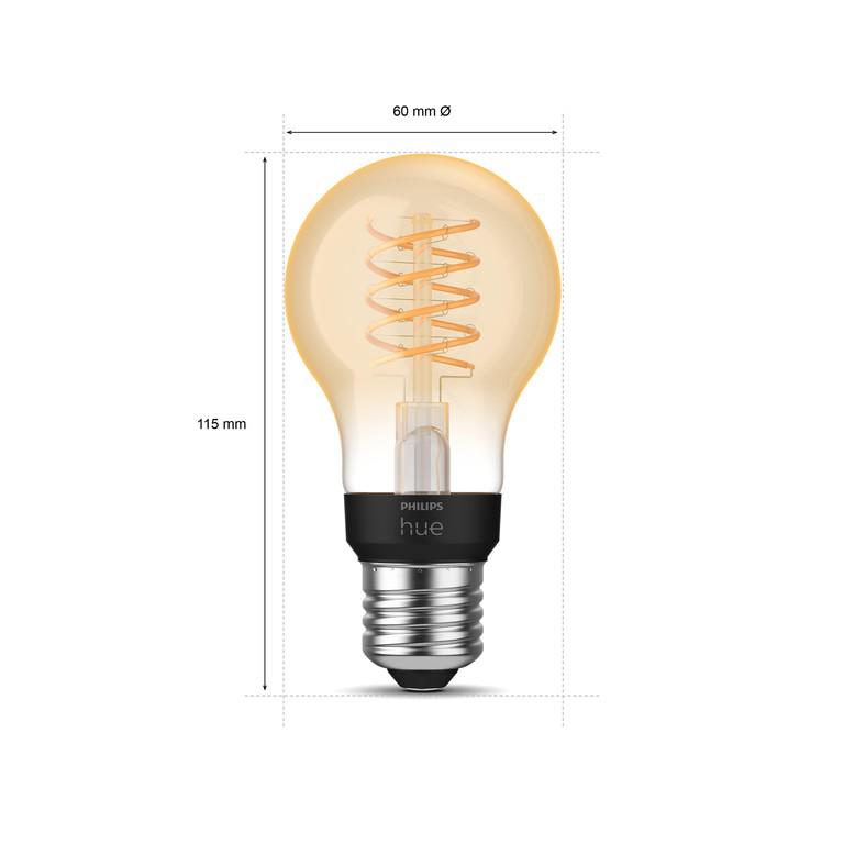 Llambë inteligjente Philips Hue E27, 7.2W, filament LED, e bardhë e rregullueshme