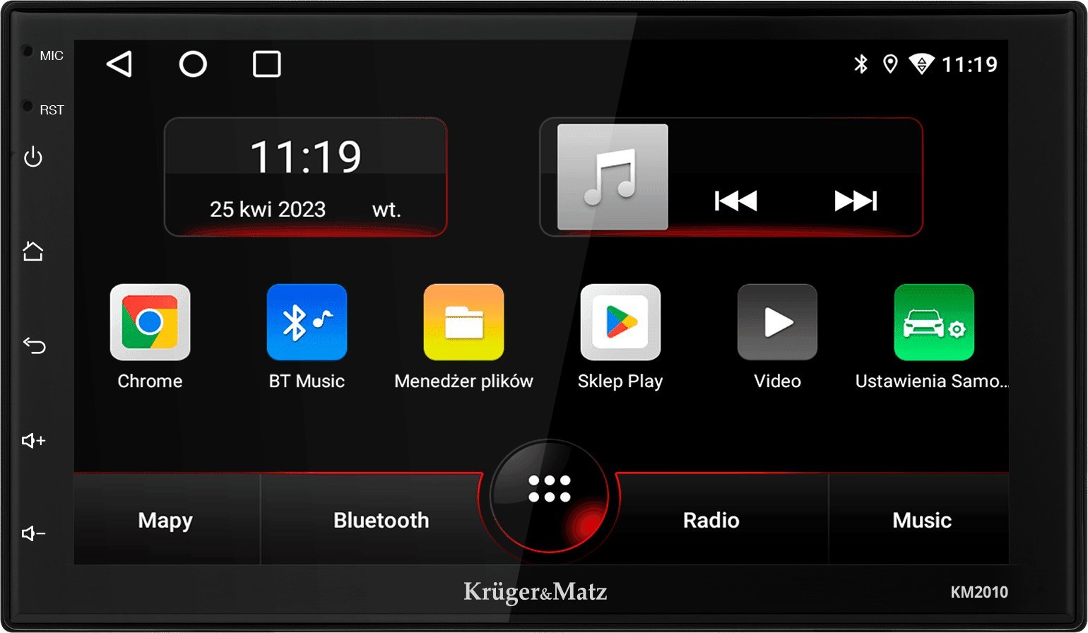 Radio veture Kruger&amp;Matz KM2010, ekran LCD, Bluetooth CarPlay Android Auto, me GPS